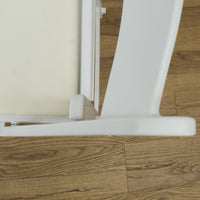 White Gladiator Patio Chair with Faux Leather Upholstery
