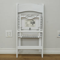 White Gladiator Patio Chair with Faux Leather Upholstery