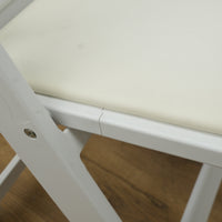 White Gladiator Patio Chair with Faux Leather Upholstery