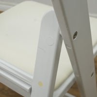White Gladiator Patio Chair with Faux Leather Upholstery