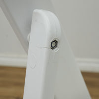 White Gladiator Patio Chair with Faux Leather Upholstery
