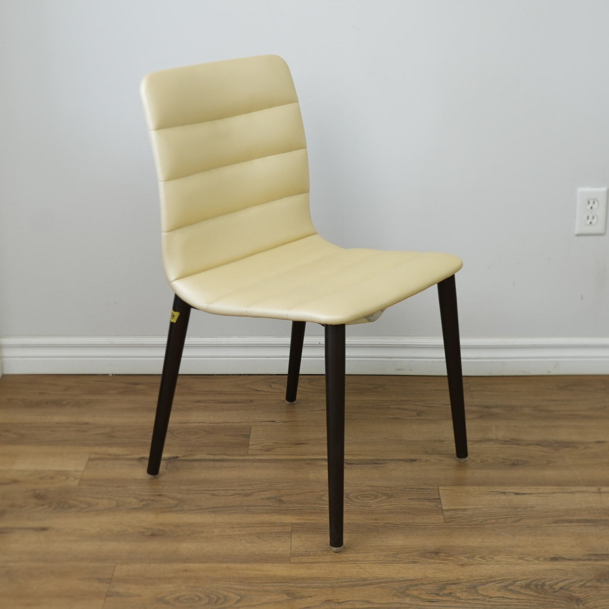 18.5 Inch W Beige Faux Leather Armless Chair