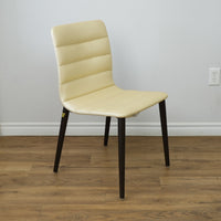 18.5 Inch W Beige Faux Leather Armless Chair