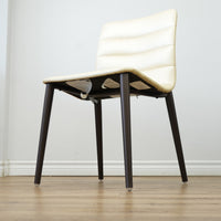 18.5 Inch W Beige Faux Leather Armless Chair