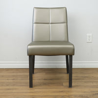 18.5 Inch W Metallic Silver Faux Leather Chair