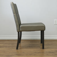 18.5 Inch W Metallic Silver Faux Leather Chair