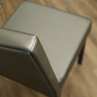 18.5 Inch W Metallic Silver Faux Leather Chair