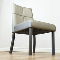 18.5 Inch W Metallic Silver Faux Leather Chair