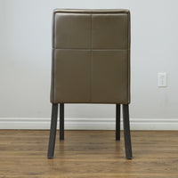18.5 Inch W Metallic Silver Faux Leather Chair