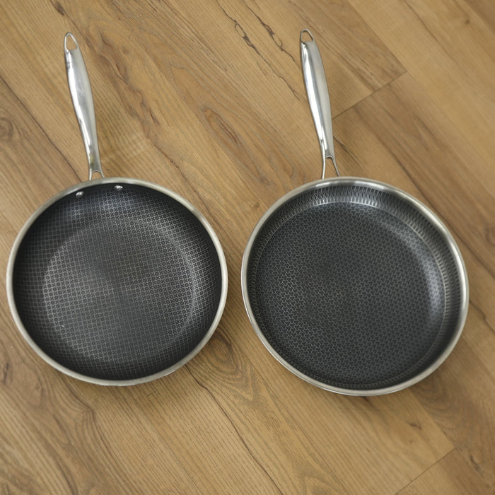 11.75-Inch Stainless Steel Frying Pans, Set of 2