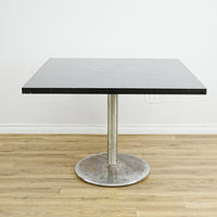 36x30x30-In Compact Laminate Dining Table with Metal Base – Commercial
