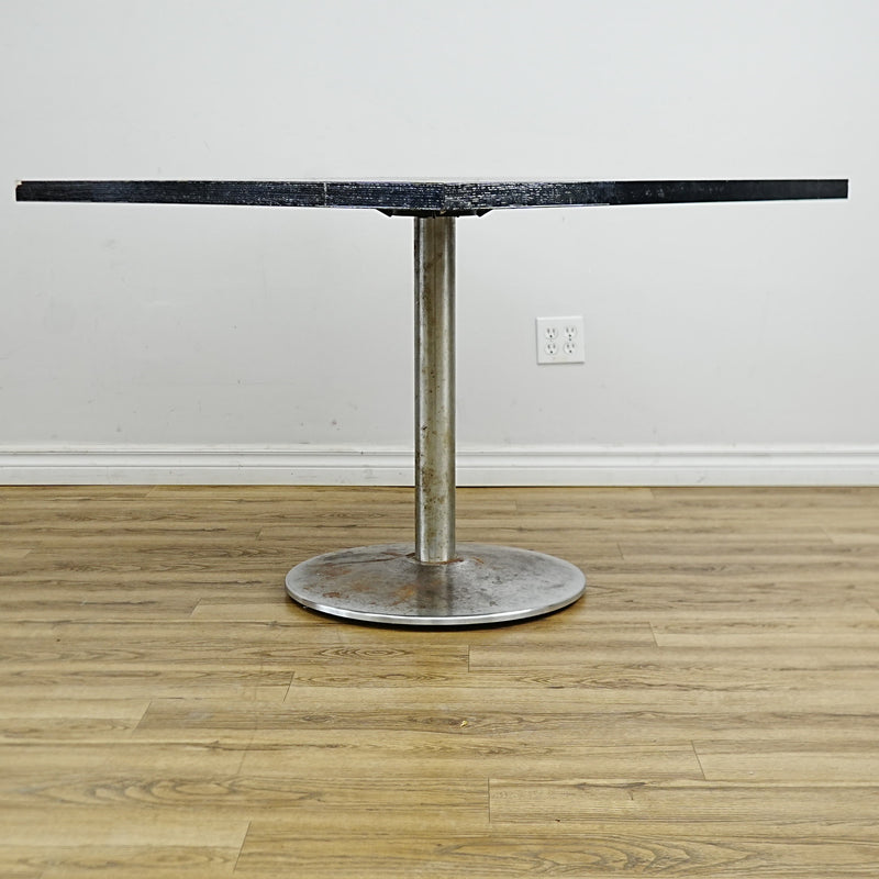 36x30x30-In Compact Laminate Dining Table with Metal Base – Commercial