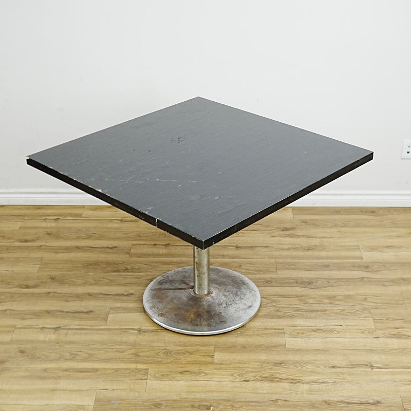36x30x30-In Compact Laminate Dining Table with Metal Base – Commercial