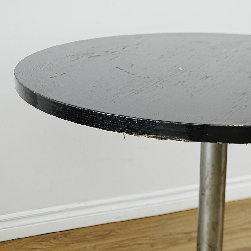 42-In Round Laminate Dining Table with Metal Base – Commercial