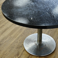 42-In Round Laminate Dining Table with Metal Base – Commercial