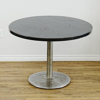 42-In Round Laminate Dining Table with Metal Base – Commercial