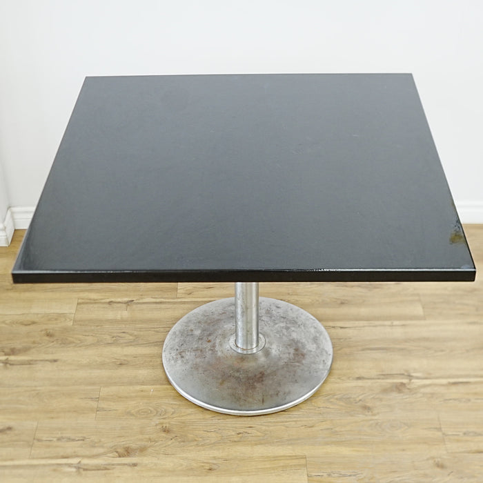 42x42x30-In Square Laminate Dining Table with Metal Base – Commercial