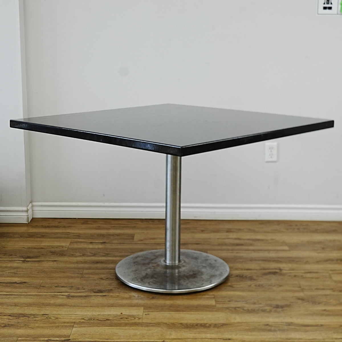 42x42x30-In Square Laminate Dining Table with Metal Base – Commercial