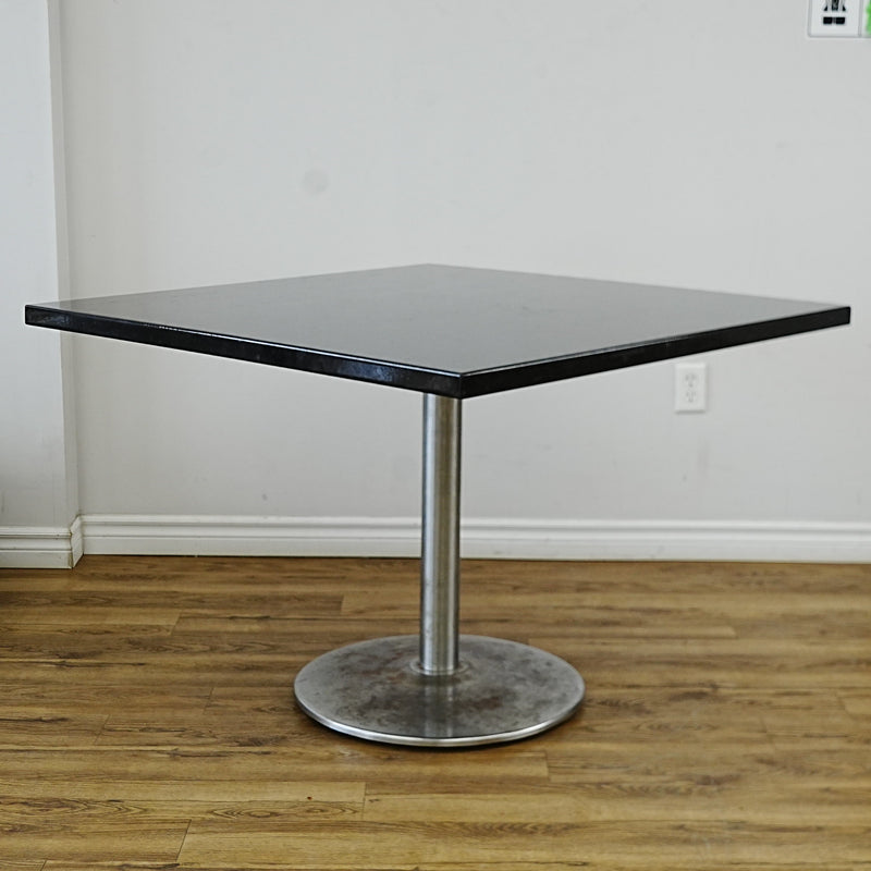 42x42x30-In Square Laminate Dining Table with Metal Base – Commercial
