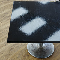 42x42x30-In Square Laminate Dining Table with Metal Base – Commercial