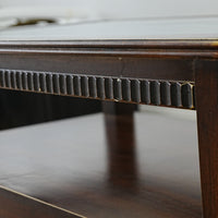 Wooden Coffee Table with Beveled Glass Insert and Storage – 40x24x20-Inch