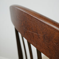 Metal & Wood Bar Stool with Velvet Upholstered Swivel Seat
