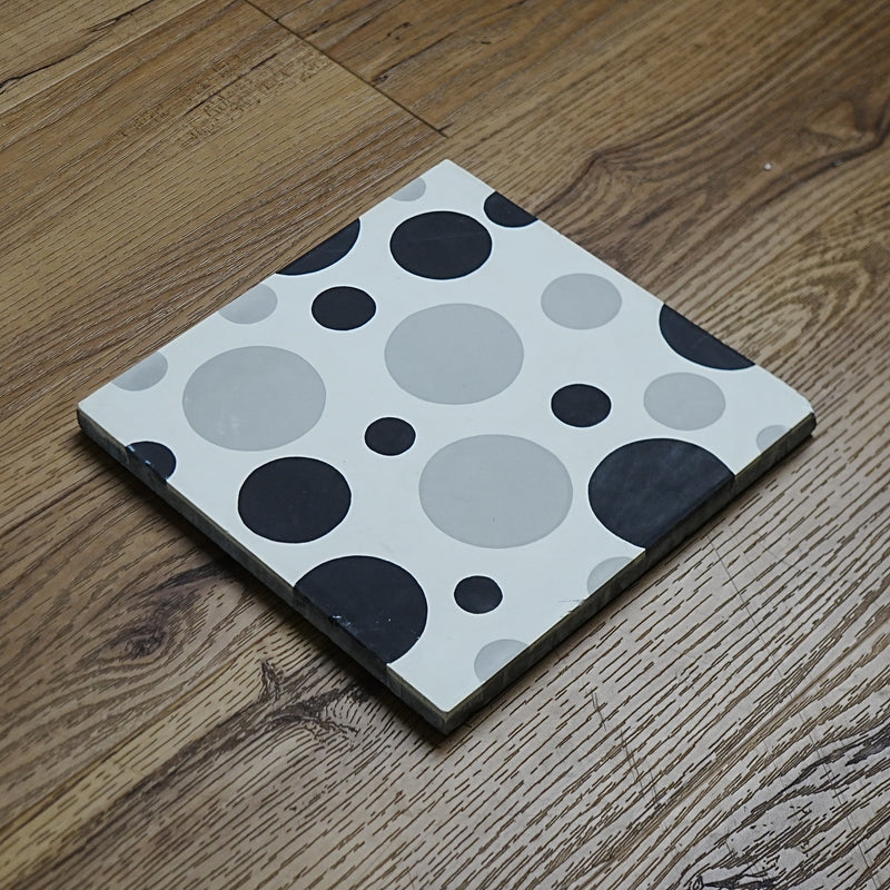 8x8-Inch Bubble Patterned Grey Cement Tile – 13 pcs box covers 5.78 sq ft