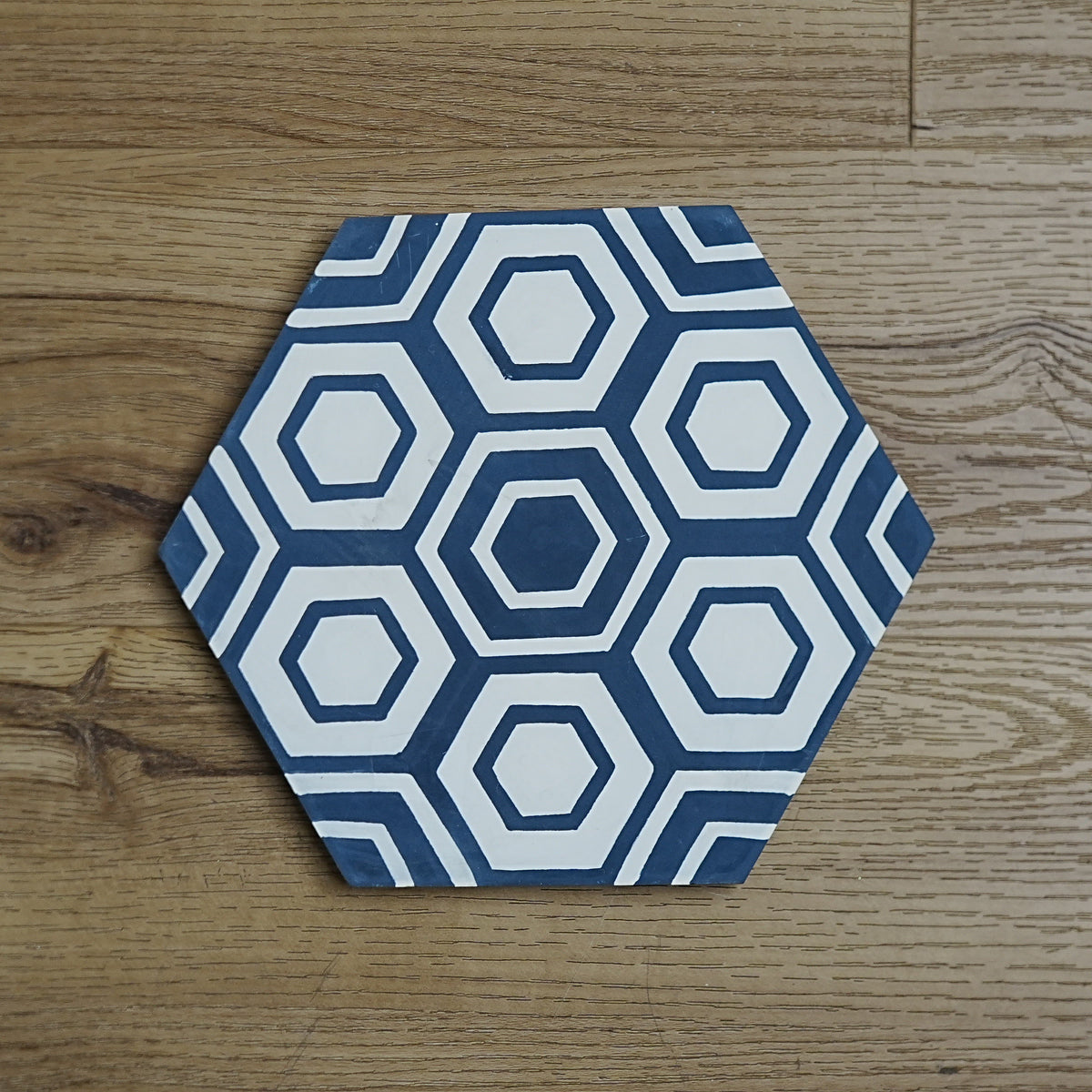 8x8-Inch HEX 11 Cement Tile, Hexagonal Motif – 13 pcs box covers 5.78 sq ft
