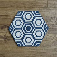 8x8-Inch HEX 11 Cement Tile, Hexagonal Motif – 13 pcs box covers 5.78 sq ft