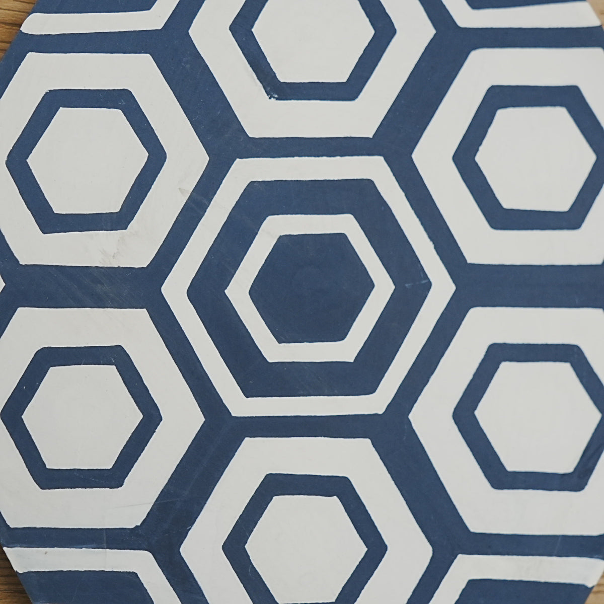 8x8-Inch HEX 11 Cement Tile, Hexagonal Motif – 13 pcs box covers 5.78 sq ft