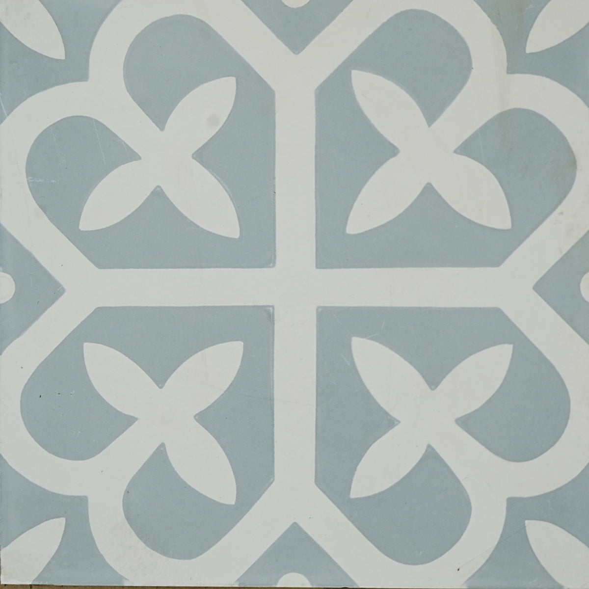 8x8-Inch Emma Cement Tile, Cool Floral Motif – 13 pcs box covers 5.78 sq ft