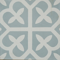8x8-Inch Emma Cement Tile, Cool Floral Motif – 13 pcs box covers 5.78 sq ft