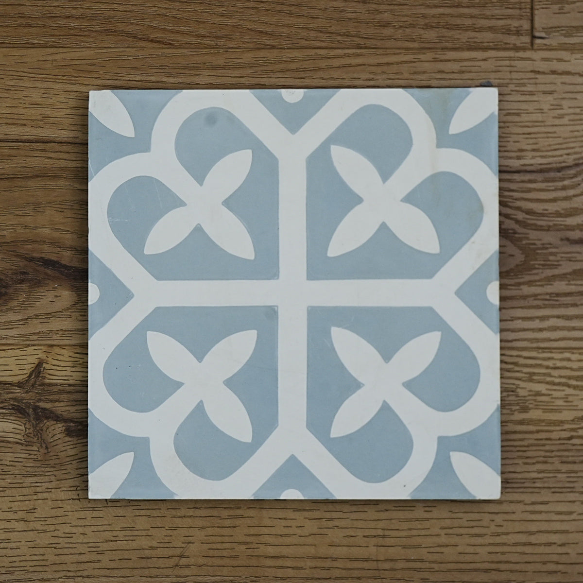 8x8-Inch Emma Cement Tile, Cool Floral Motif – 13 pcs box covers 5.78 sq ft