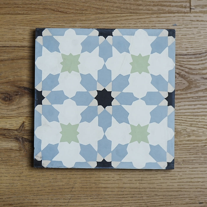 8x8-Inch Moorish Cement Tile, Star Motif – 13 pcs box covers 5.78 sq ft