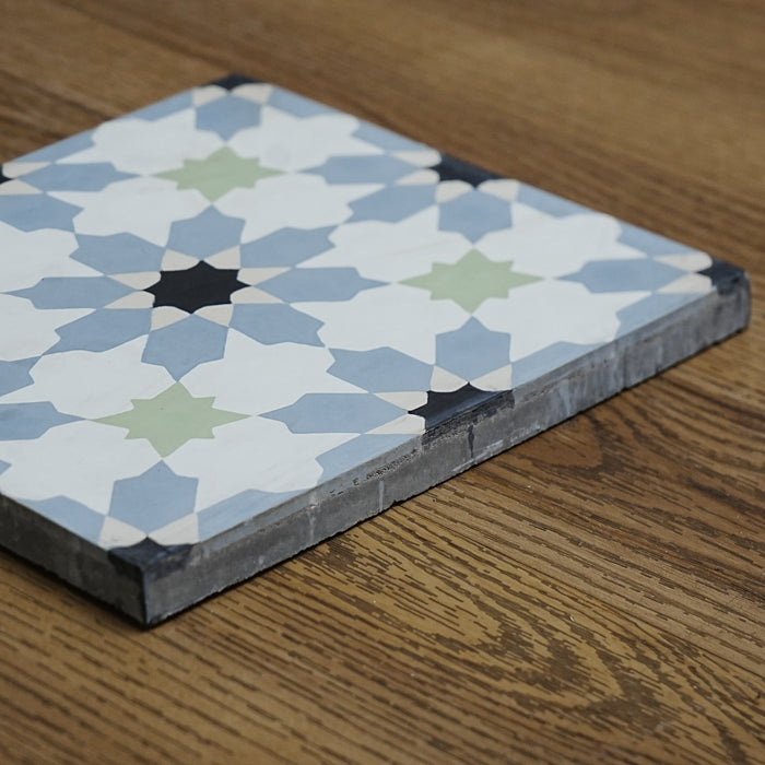 8x8-Inch Moorish Cement Tile, Star Motif – 13 pcs box covers 5.78 sq ft