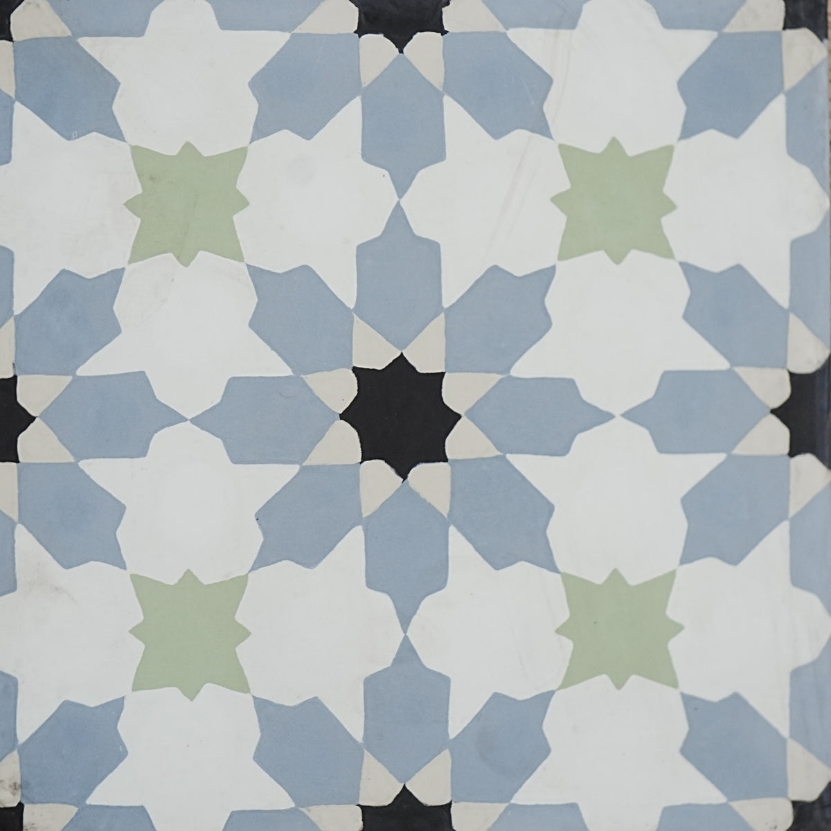 8x8-Inch Moorish Cement Tile, Star Motif – 13 pcs box covers 5.78 sq ft