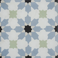 8x8-Inch Moorish Cement Tile, Star Motif – 13 pcs box covers 5.78 sq ft