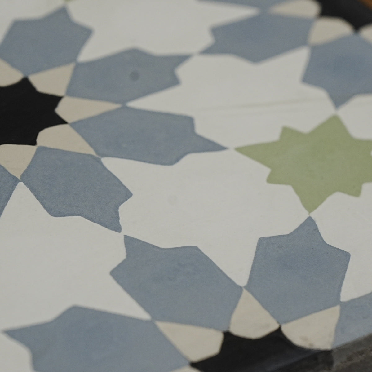 8x8-Inch Moorish Cement Tile, Star Motif – 13 pcs box covers 5.78 sq ft