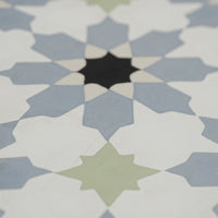 8x8-Inch Moorish Cement Tile, Star Motif – 13 pcs box covers 5.78 sq ft