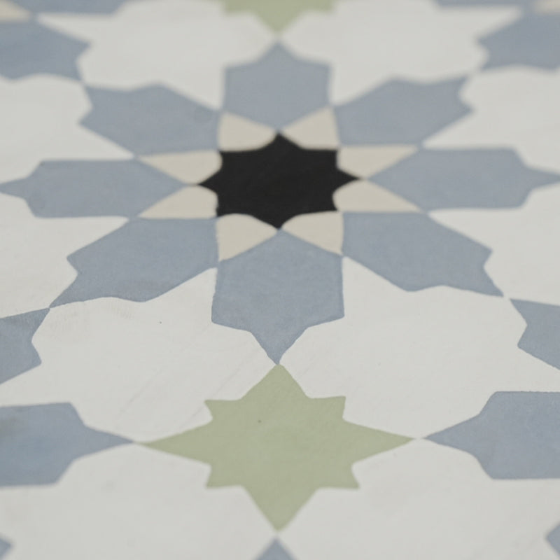 8x8-Inch Moorish Cement Tile, Star Motif – 13 pcs box covers 5.78 sq ft