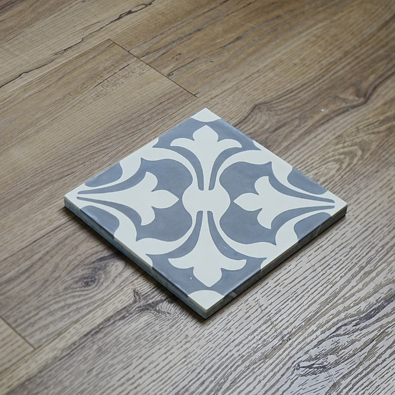 8x8-Inch A201 Cement Tile, Warm Floral Motif – 13 pcs box covers 5.78 sq ft