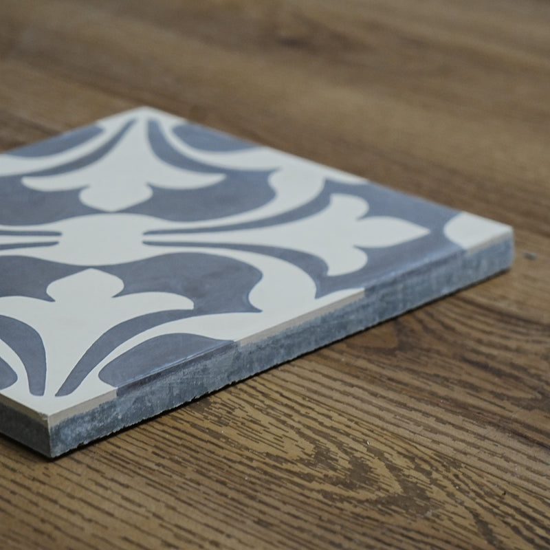 8x8-Inch A201 Cement Tile, Warm Floral Motif – 13 pcs box covers 5.78 sq ft