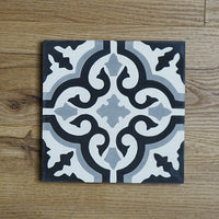 8x8-Inch Betty Cement Tile , Dark Floral Motif – 13 pcs box covers 5.78 sq ft