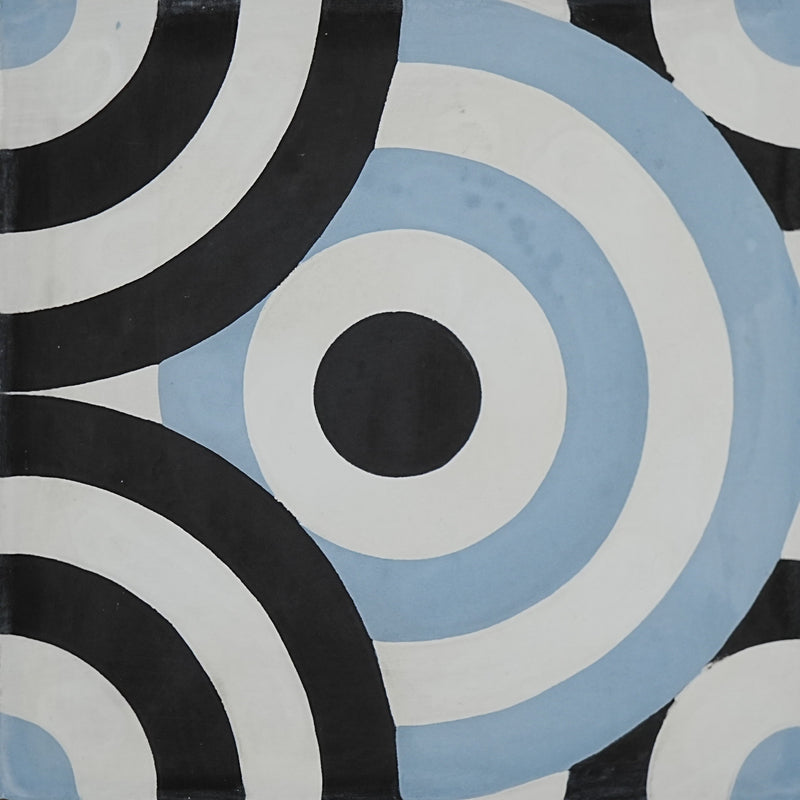 8x8-Inch NT3-E202 Cement Tile, Circular Motif – 13 pcs box covers 5.78 sq ft