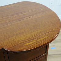 Wooden Desk with 7 Drawers – Reddish Finish, 48x16x31-Inch