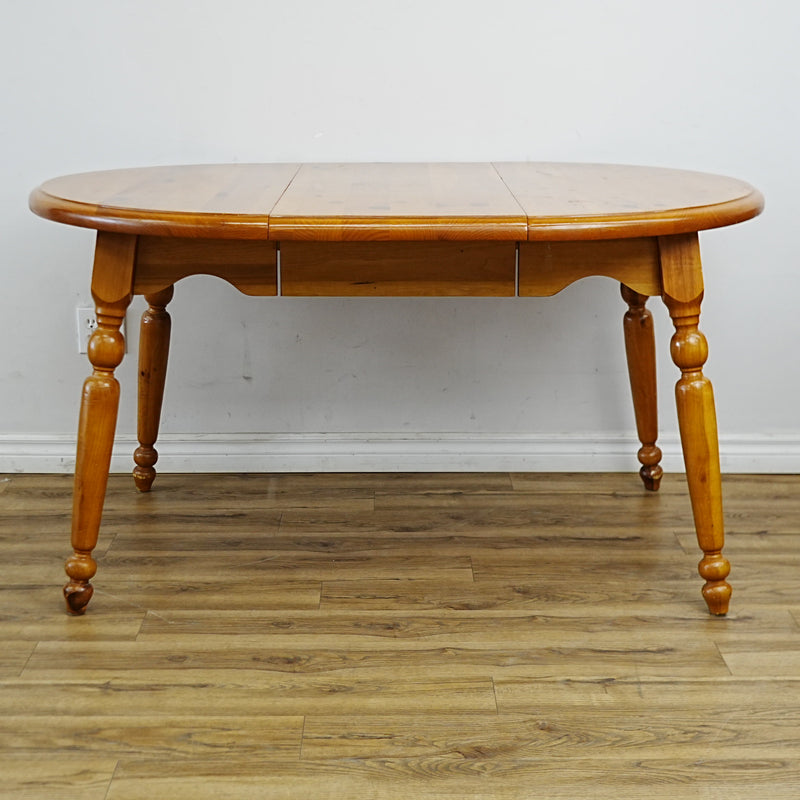 40x36x30-Inch Wooden Dining Table Plus 17.5 Extension Leaf