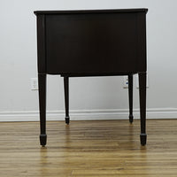 53x25x30-Inch Vintage Wooden Desk with 5 Drawers – Brass Handles
