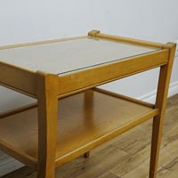25x15x24-Inch Compact Glass-Top Side Table – Lower Shelf