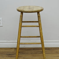 13x25-Inch Counter Height Wood Stool – Round Seat