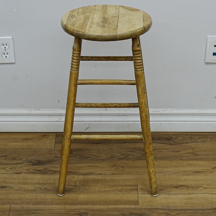 13x25-Inch Counter Height Wood Stool – Round Seat